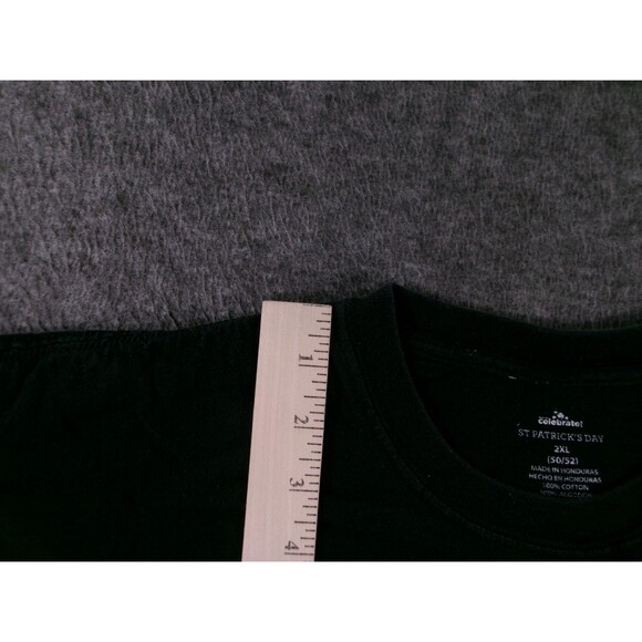 Shirt Men XXL Black Lucky St Patricks Day Cat Unicorn Lama Fun Statement Causal - Picture 4 of 8